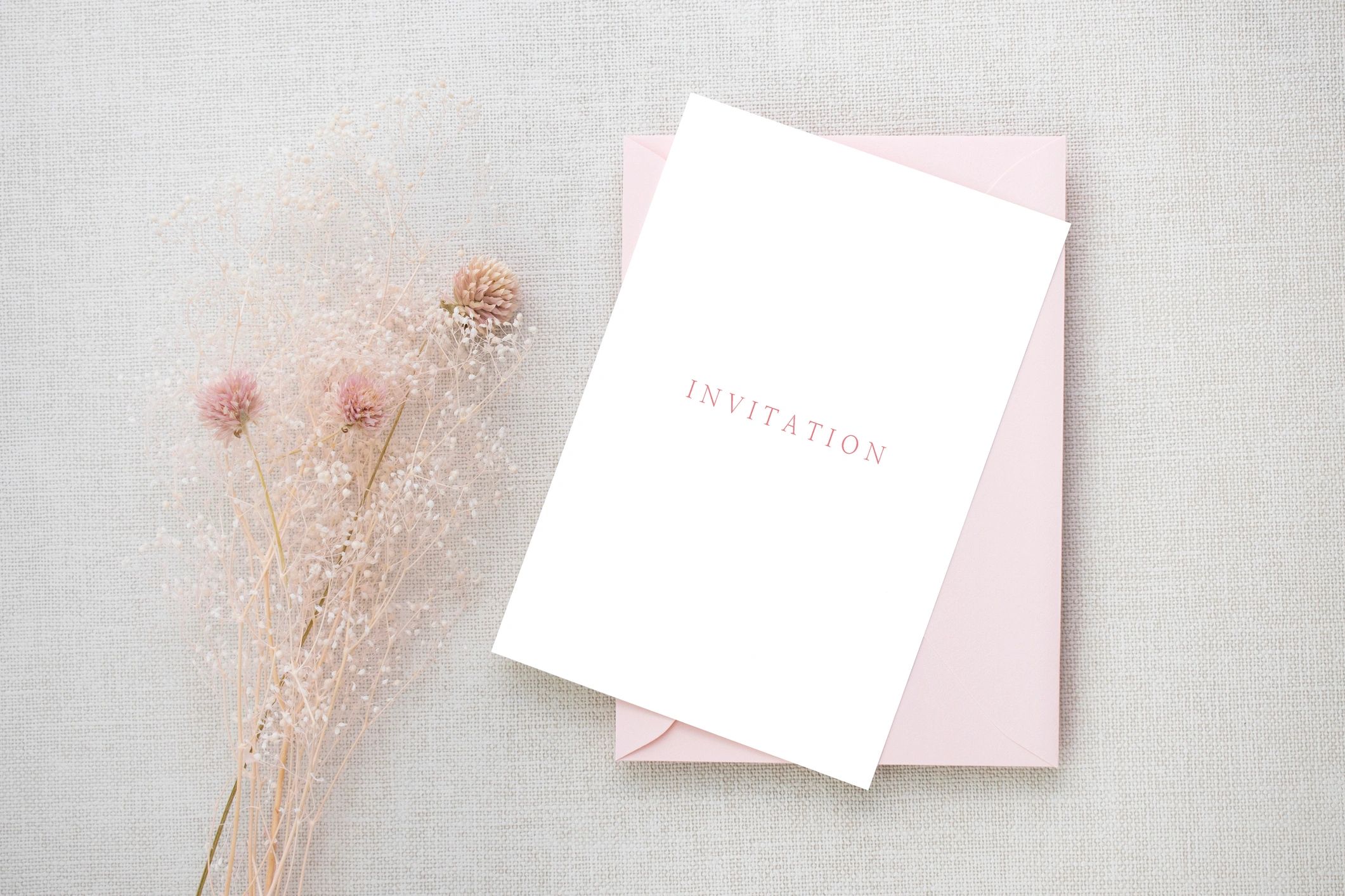 Minimalist wedding invitation
